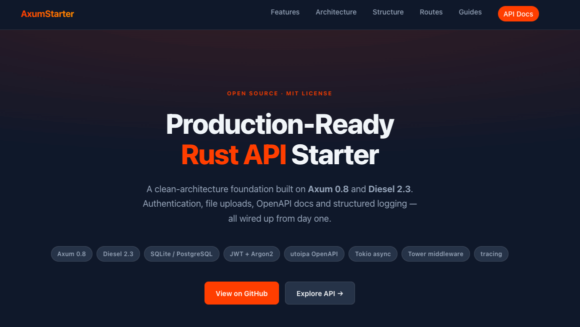 Web API Rust Axum