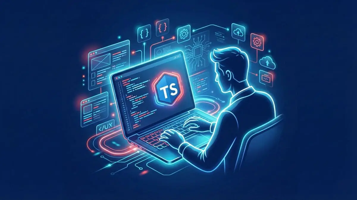 TypeScript code with complex type annotations highlighted